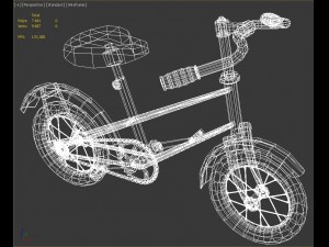 soviet childrens bicycle butterfly 3D Model