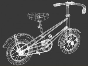 soviet childrens bicycle butterfly 3D Model