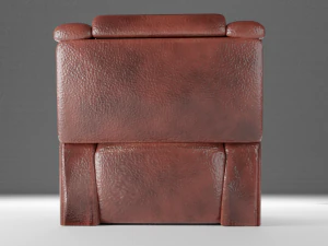 slightly worn-out leather chair - game-vr ready 3D Model