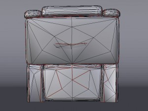 slightly worn-out leather chair - game-vr ready 3D Model