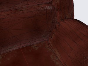 slightly worn-out leather chair - game-vr ready 3D Model