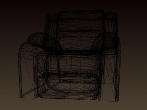 slightly worn-out leather chair - game-vr ready 3D Model