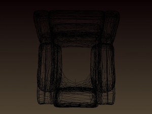 slightly worn-out leather chair - game-vr ready 3D Model