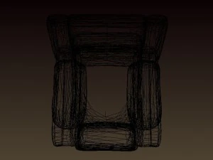 slightly worn-out leather chair - game-vr ready 3D Model