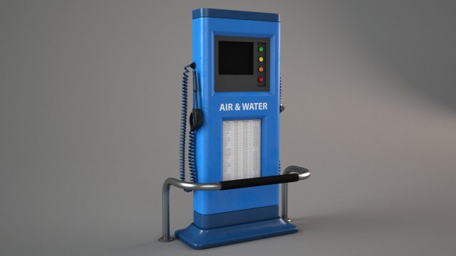 air and water kiosk - gas station type 3Dモデル .c4d .max .obj .3ds .fbx .stl .blend 