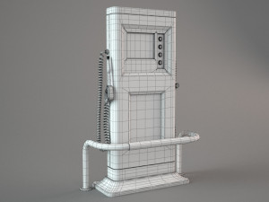 air and water kiosk - gas station type 3Dモデル