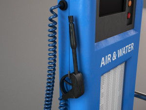 air and water kiosk - gas station type 3Dモデル