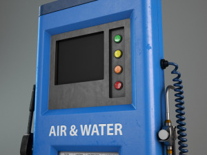 air and water kiosk - gas station type 3Dモデル