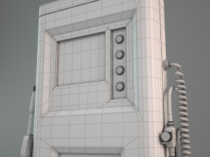 air and water kiosk - gas station type 3Dモデル
