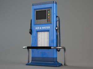 air and water kiosk - gas station type 3Dモデル