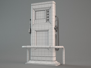 air and water kiosk - gas station type 3Dモデル
