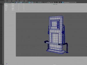 air and water kiosk - gas station type 3Dモデル
