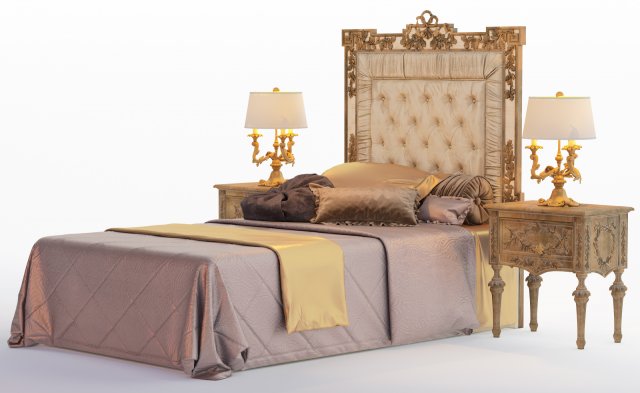bed roberto giovannini 1370sb 3D Modell .c4d .max .obj .3ds .fbx .stl .blend