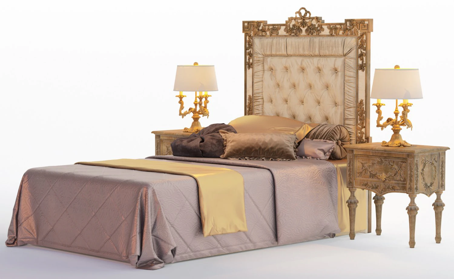 bed roberto giovannini 1370sb 3D Model .c4d .max .obj .3ds .fbx .stl .blend
