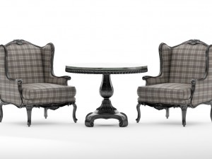 chair 1009 and table 1185 factory roberto giovannini 3D मॉडल