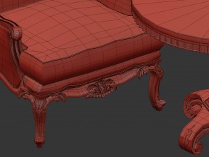 chair 1009 and table 1185 factory roberto giovannini 3D Model