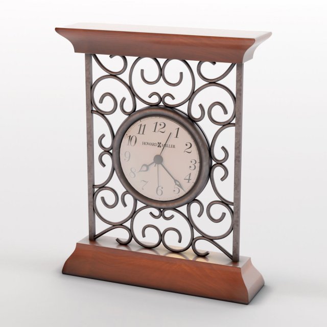 table clock howard miller 645-632 Modello 3D .c4d .max .obj .3ds .fbx .stl .blend 