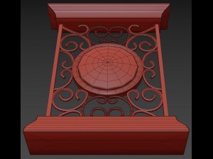 table clock howard miller 645-632 Modello 3D