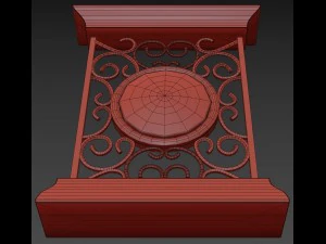 table clock howard miller 645-632 3D Model