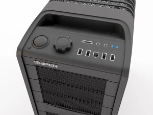 the system unit cooler master sniper black edition 3D Model