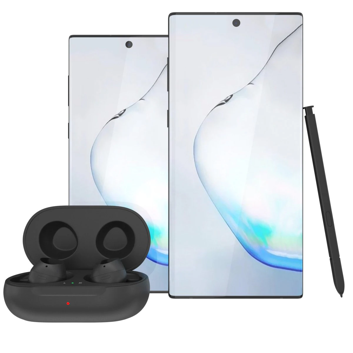 samsung galaxy note10 note10 plus galaxy buds 3d 3D Model .c4d .max .obj .3ds .fbx .stl .blend 