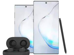 samsung galaxy note10 note10 plus galaxy buds 3d 3D Model