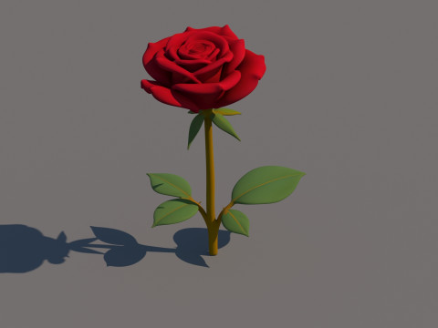 Fiore di rosa Modello 3D