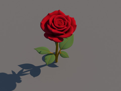 Fiore di rosa Modello 3D