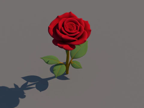 Rose Flower 3D Model
