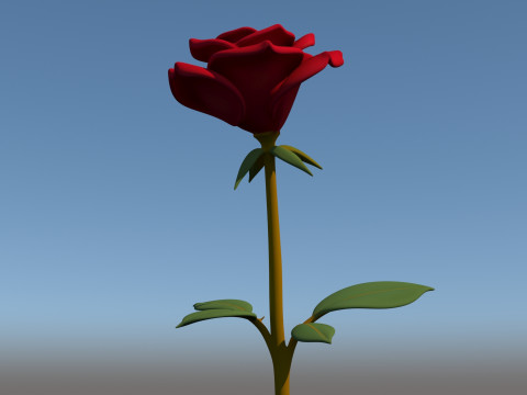 Fiore di rosa Modello 3D