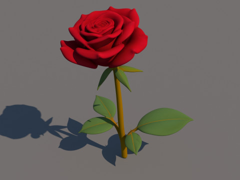 Fiore di rosa Modello 3D