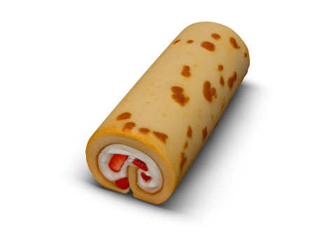 Sakura Roll Cake 3D Model