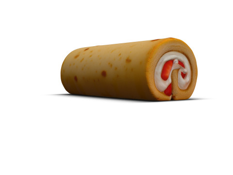 Sakura Roll Cake 3D Model