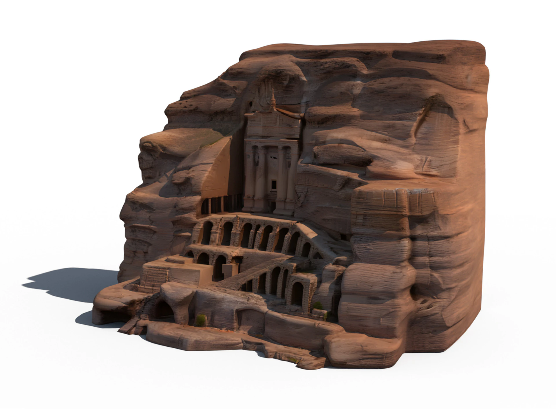 Urn Tomb Petra 3D Model .c4d .max .obj .3ds .fbx .stl .blend