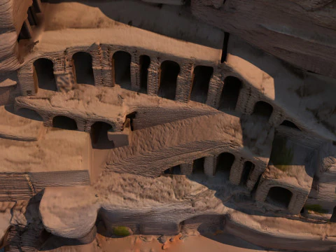 Urn Tomb Petra 3D Model
