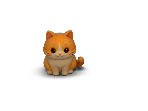 통통한 고양이 3D 모델