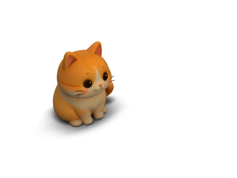 통통한 고양이 3D 모델