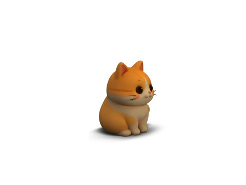 통통한 고양이 3D 모델