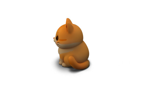 Mollige kat 3D Model