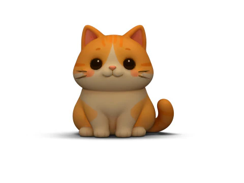 통통한 고양이 3D 모델