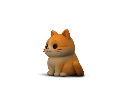통통한 고양이 3D 모델
