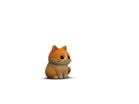 통통한 고양이 3D 모델
