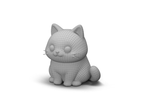 Mollige kat 3D Model