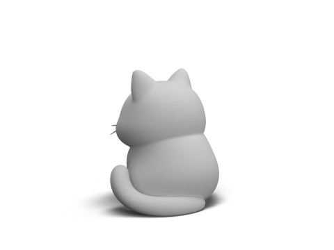 Mollige kat 3D Model