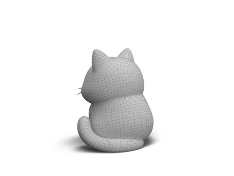 Mollige kat 3D Model