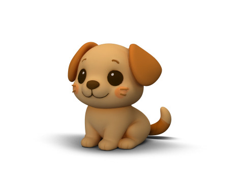 Игривая собака 3D Модель