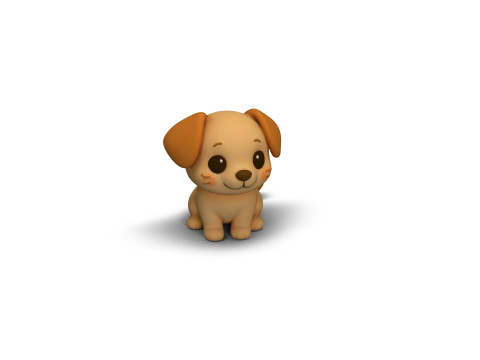 Игривая собака 3D Модель