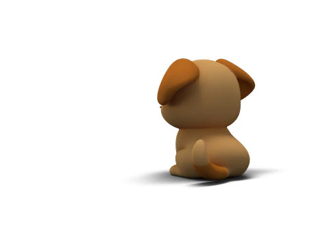 Playful Dog 3D Model