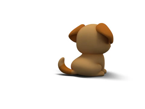 Playful Dog 3D Model