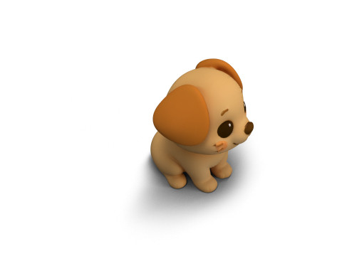 Игривая собака 3D Модель